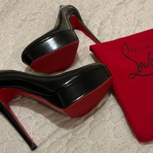 Christian Louboutin Bianca Platform Red Sole Pump, Black